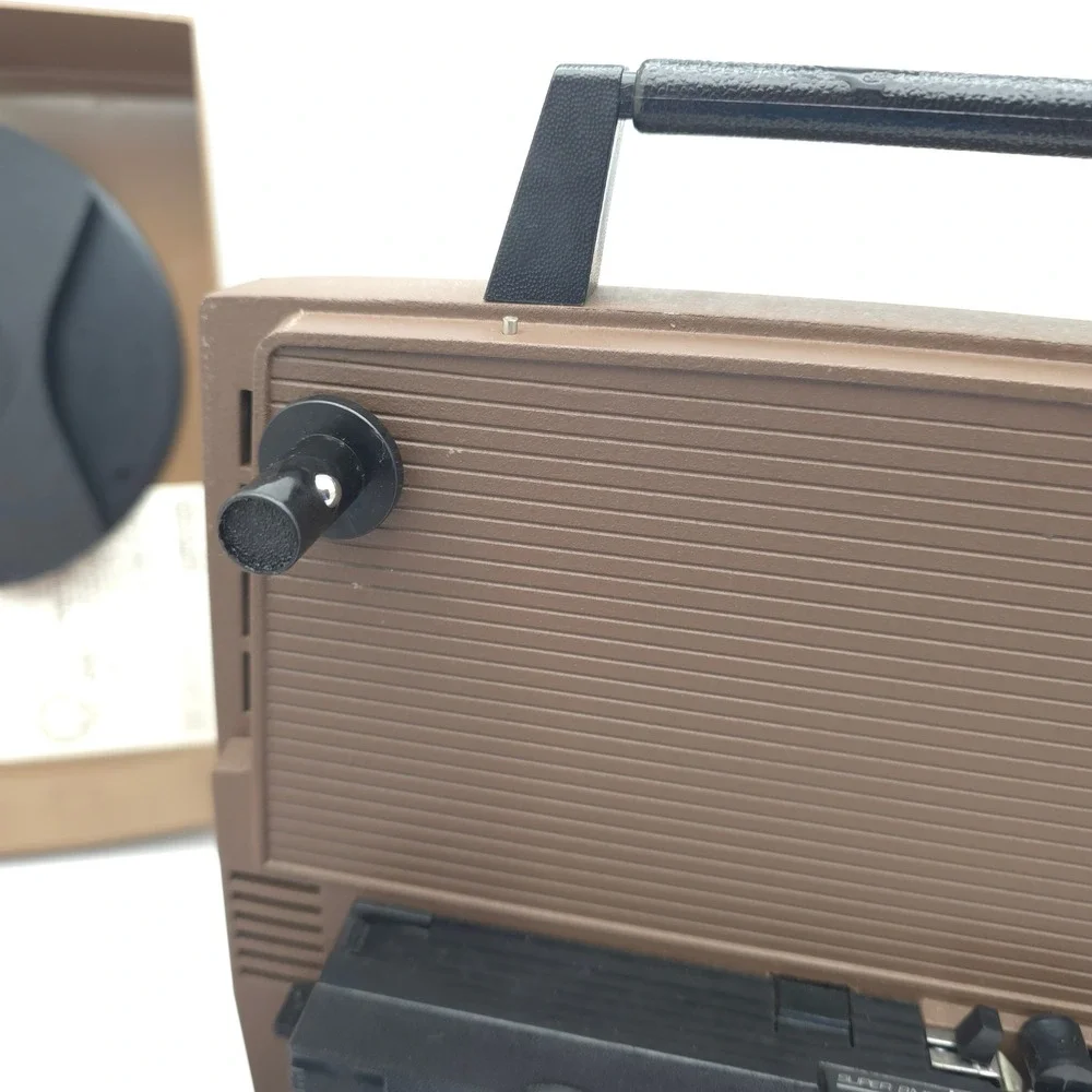 GAF 2388 Movie Projector Dual 8mm Super 8 Vintage Brown Automatic Load 1970 Tech